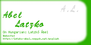 abel latzko business card